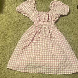 Mini dress with a smocked waist