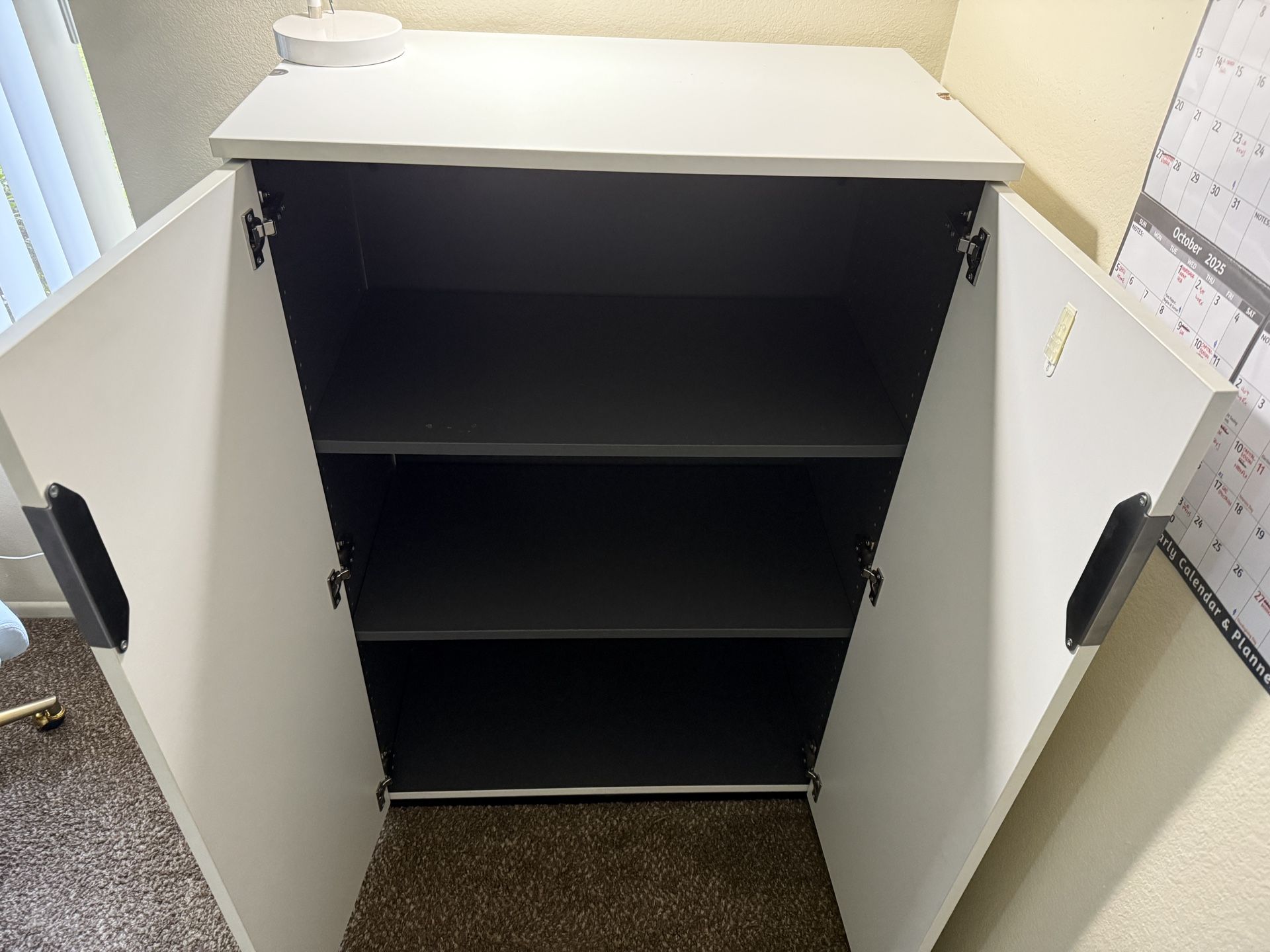 IKEA White Storage Cabinet – 47” Tall, Adjustable Shelves
