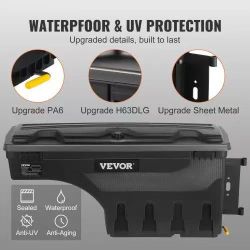 223]Truck Bed Storage Box, Lockable with Password Padlock, 6.6 Gal/25 L ABS Wheel Well Tool Box, Waterproof and Durable, Compatible with Ford F-150 20