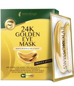 Under Eye Patches For Puffy Eyes 24k Gold Eye Mask For Dark Circles And Puffiness Collagen Eye Gel Pads Moisturizing & Reducing Wrinkles Anti-Aging Hy