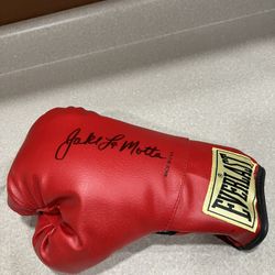 Jake La  Motta Signed Boxing Glove