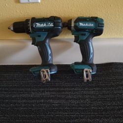 Makita 18V Cordless Impact Driver & Drill Driver Excellent Condition 
