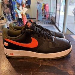 Nike Air Force 1 Low 07 LV8 Hoops Black Total Orange 2022 Size 13