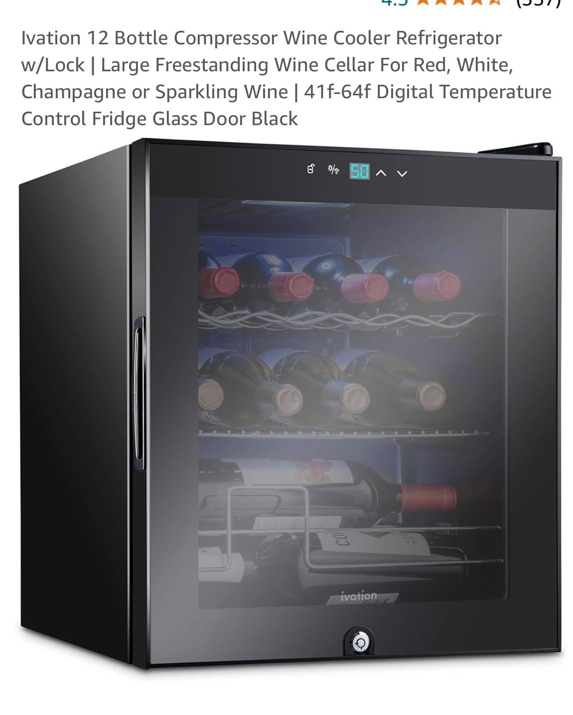 12 Bottle Wine Cooler Beverage Fridge