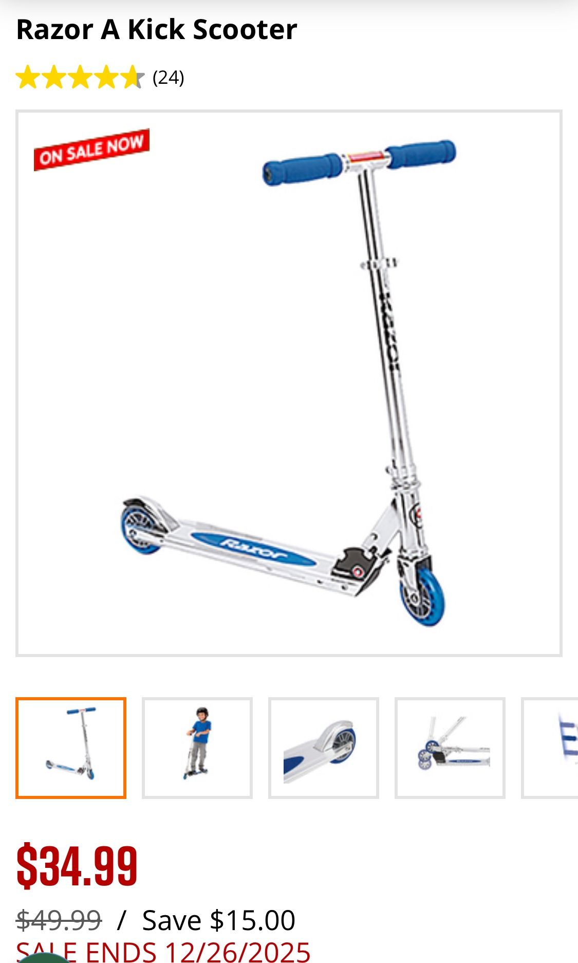 Razor A Kick Scooter - Blue