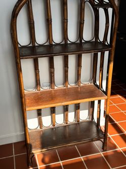 Vintage bamboo decorative shelf