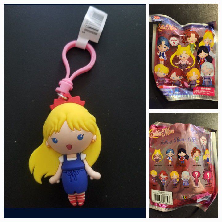 Sailor Moon Series 5 Monogram Figural Bag Clip Sailor Scouts in Plain Clothes Minako Aino New