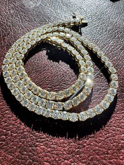 24 Inch 5mm Moisanite Chain Diamond Tester Pass