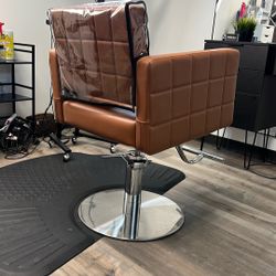 Evora Salon Styling chair w/Chair Cover - Camel