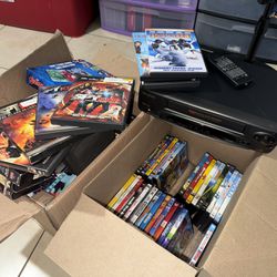VCR Player Kids VHS Tapes DVDs Bundle