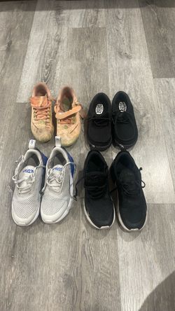 Boy shoes Nikes are both 1.5y hey dudes size c13 soccer cleats 2y
