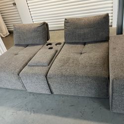 4 Piece Modular Sectional Sofa With speakers