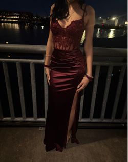 Maura Satin Sequin Corset Formal Dress - Windsor