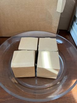 New In Box Gold Canyon Floating Tea Light Bowl & 8 Tealight Holders 