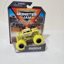 Monster Jam, Official Avenger Monster Truck, Die-Cast Vehicle 1:64 Scale Yellow

