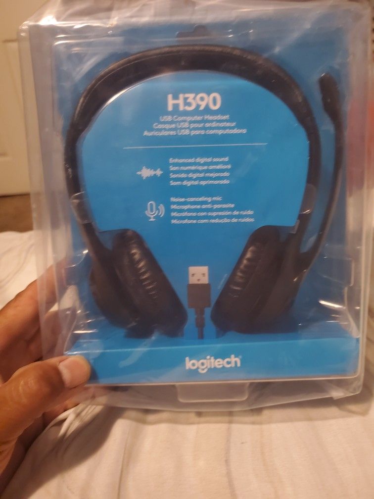 Logitech USB computer headset/para computadoras