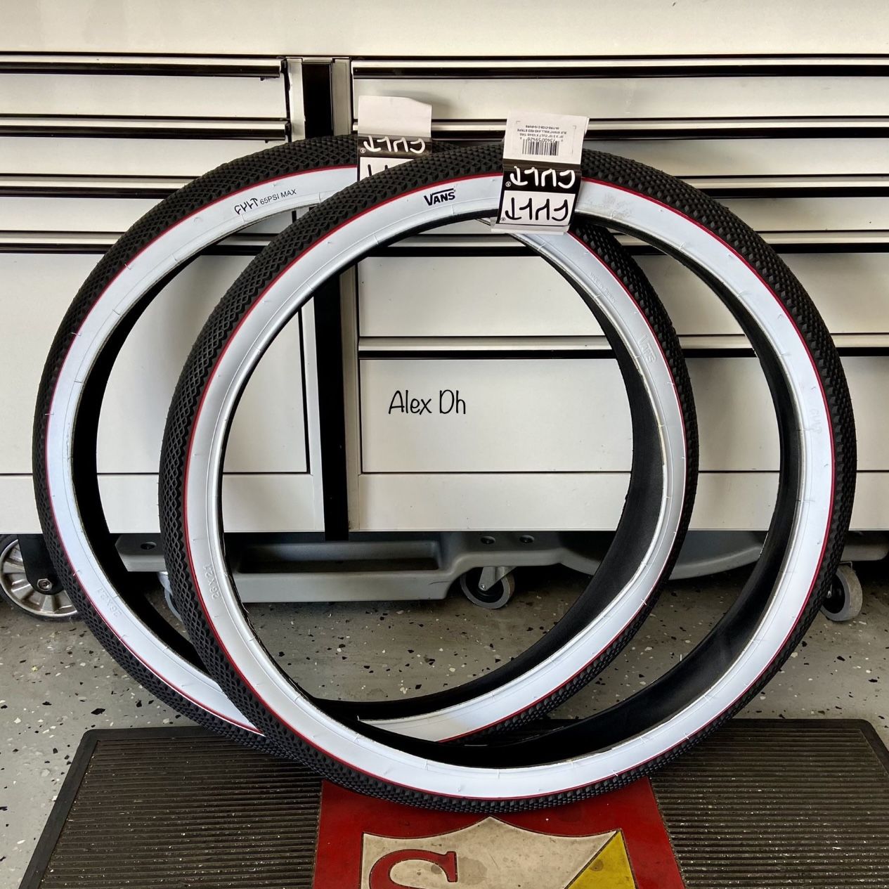 Cult vans tires white wall 2025