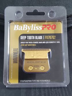 New BabylissPro Gold Titanium Deep Tooth Blade