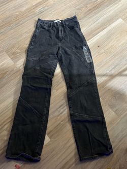 Black wide leg jeans