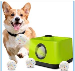 Automatic Dog Ball Launcher: Upgraded Auto/Manual Ball Thrower Toy for Dog Indoor/Outdoor Pet Toy Play Include 4 Chew-Resistant Balls - Home,Park,Yard