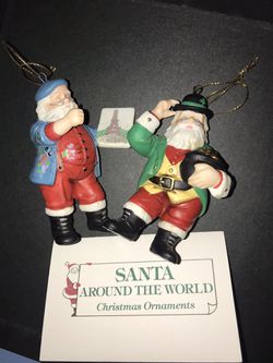 Danbury Mint Santa ornaments