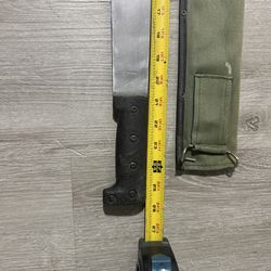Collectible Machete Steel Blade Plastic Handle Black Silver with Sheath