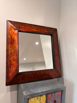 Metal square mirror
