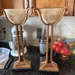 Item: Pair of Art Deco-Style Decorative Compote / Torchère Stands