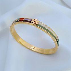 Tory Burch Bracelet Multi Color With Gold 