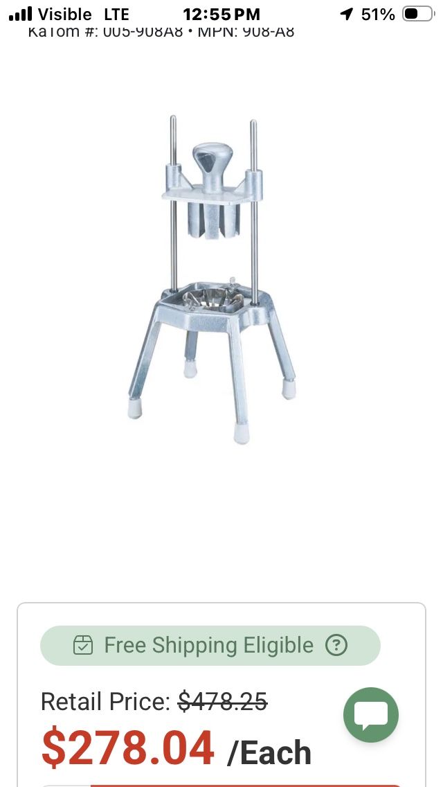 Vintage Commecial 8 Wedge Slicer Aluminum