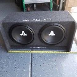 JL 12” Subwoofers In JL Wedge Box 