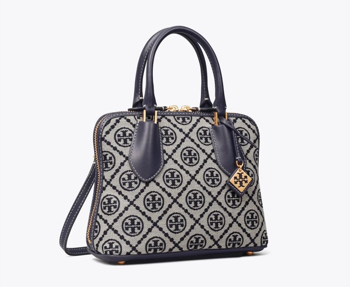 Tory Burch MINI T MONOGRAM JACQUARD SWING SATCHEL NWT