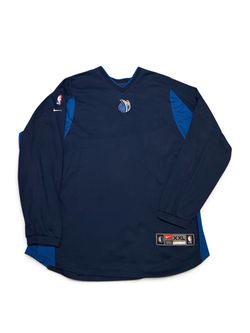 Vintage Nike Team Dallas Mavericks Shooting Shirt Mens XXL Navy Early 2000s