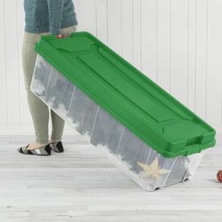 50 GALLON (200 QT) CLEAR STORAGE BIN WITH LID – HEAVY DUTY – $15 EACH