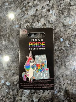 Disney Parks Rainbow Pride Unicorn Fabulous Pin.  Brand new on original card.  Smoke free home