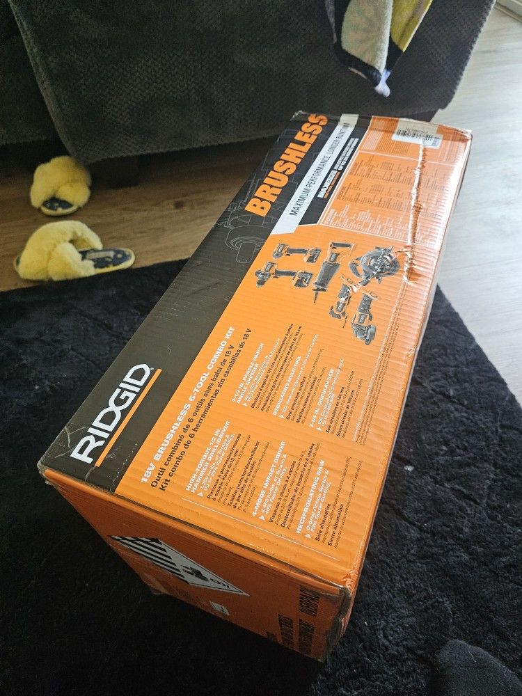 Rigid 18v Brushless 6 Tool Combo Kit