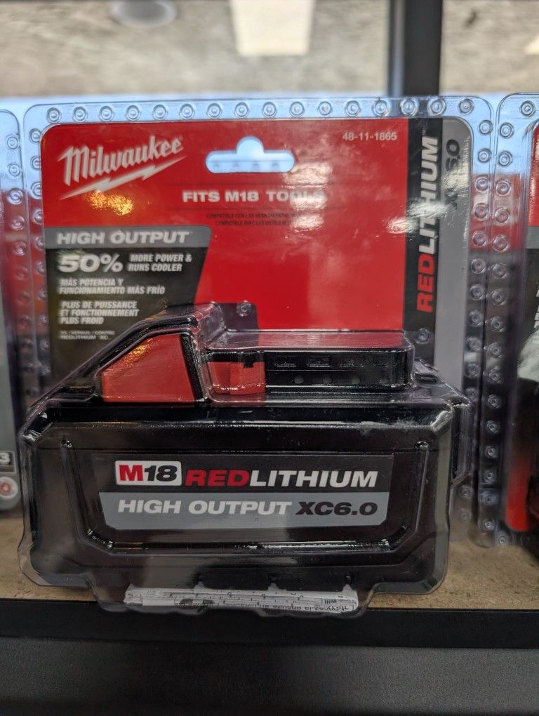 Milwaukee M18 5 and 6AH Batteries