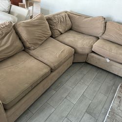 3pc Pottery barn L Couch
