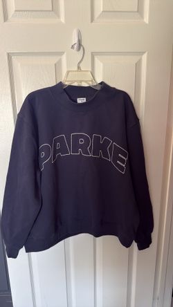 Parke x Target Women's Mockneck Pullover Sweatshirt Navy L/_XL NWT Viral Rare