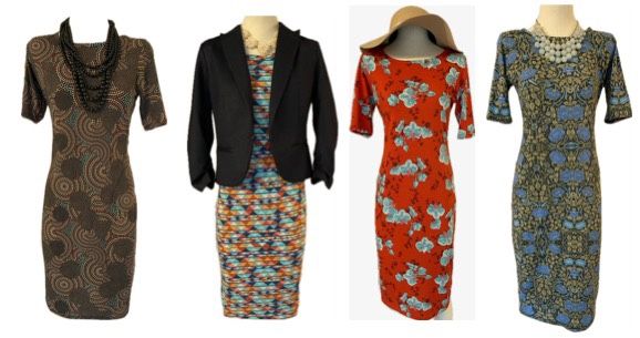 Bundle of 4 LuLaRoe Julia dresses - size small