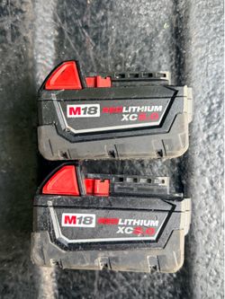 M18 18-Volt Lithium-lon XC Extended Capacity 5.0 Ah Battery Pack (2-Pack)