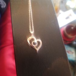 925 Silver Dimond Heart