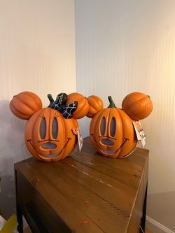 Viral Mickey & Minnie LED Pumpkins (Pair)