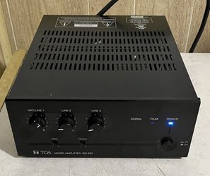 TOA BG-235 Mixer Amplifier 55 Watts 3 Input 1 MicLine Switchable 2 Zone Capable