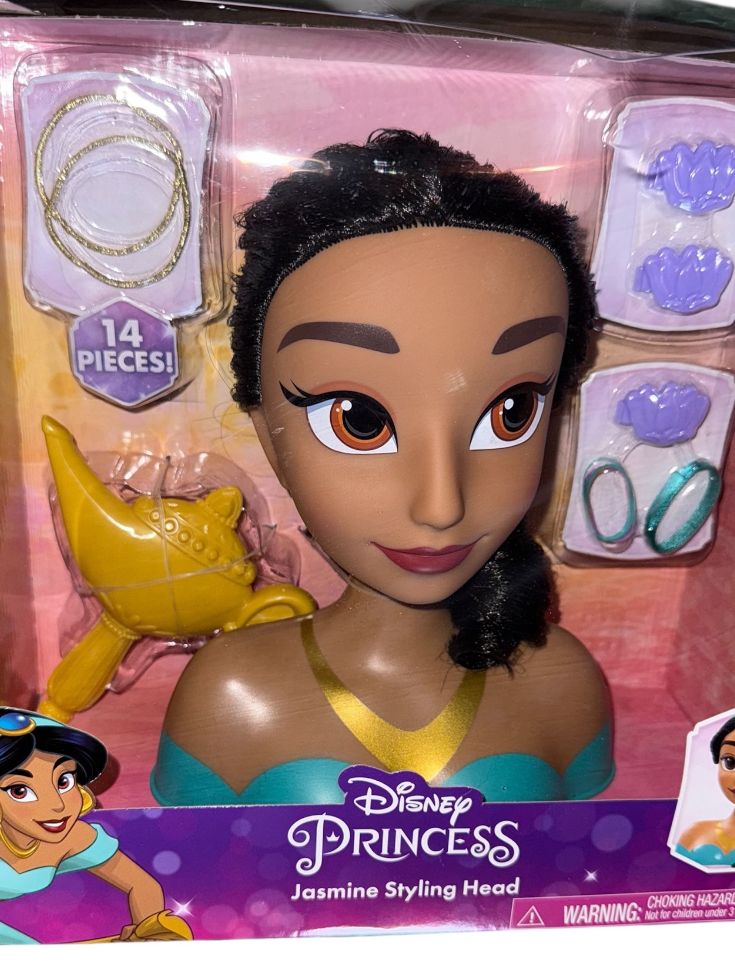 Disney Princess Jasmine Styling Head Girls Hairstyling Toy New
