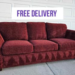 Free Delivery ✅️.  Soft Lazyboy Burnt Red Sofa Couch Nicely Cushioned 1pc