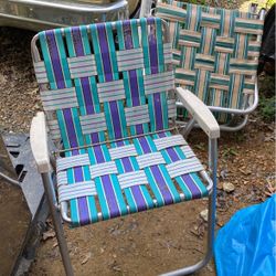 Vintage Lawn Chair Needs Reweeped 40 