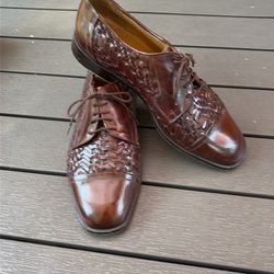 Leather weave size 10 Johnston & Murphy