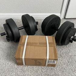 2x Dumbbell Adjustment 20 Lbs And 2x 10 Lbs Dumbbell 