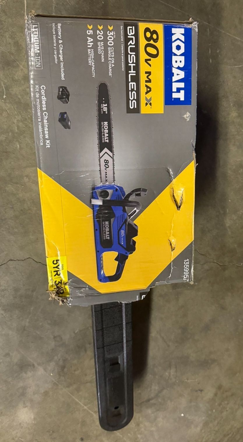 Kobalt 80-volt 16-in Brushless Battery 2 Ah Chainsaw (Battery and Charger Included) Item #(contact info removed) | Model #KCS280B-06